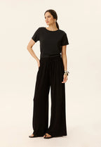 Blusa Cropped Alongado Canelado Cacay costas