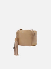 BOLSA TIRACOLO BEGE CROCO PEQUENA BARBICACHO A 58100 0588 0014 AREZZO