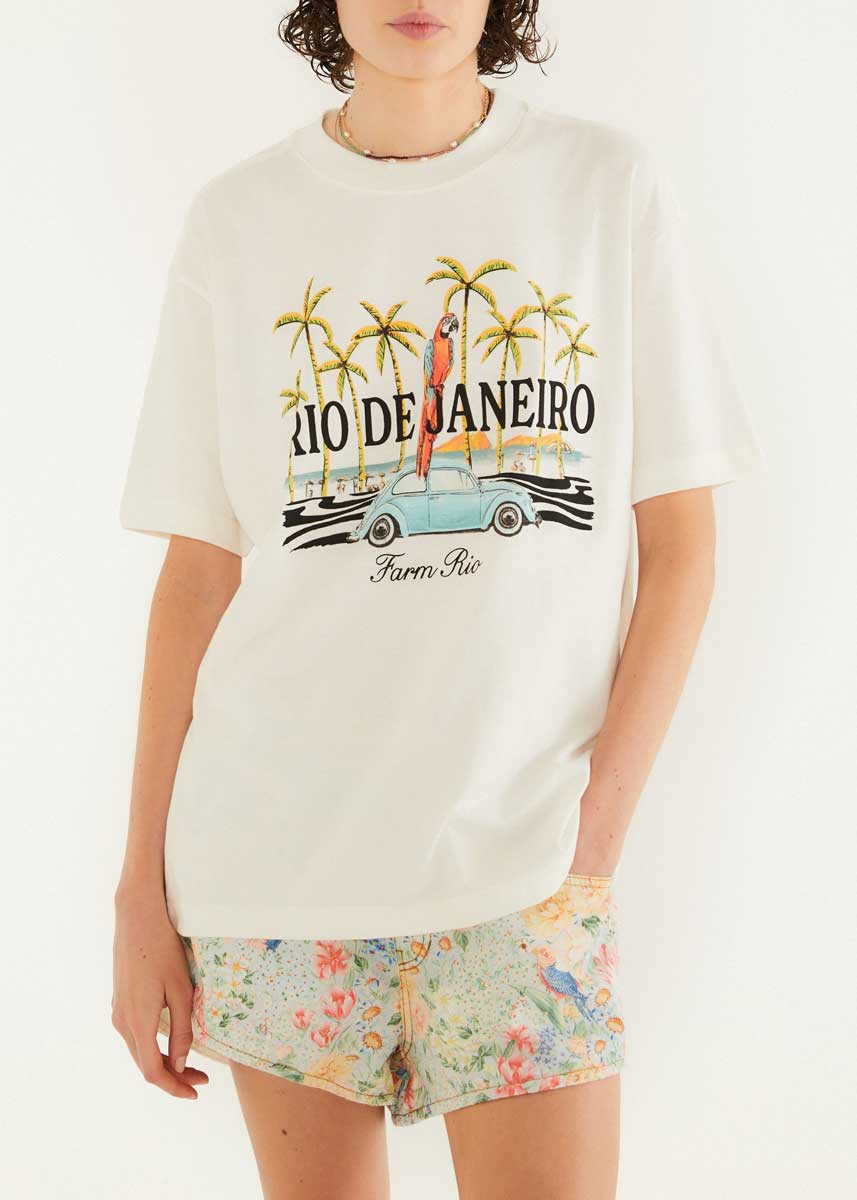 BLUSA T-SHIRT MEDIA BRASILEIRINHO 352967 FARM RIO