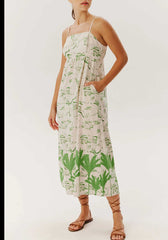 VESTIDO MIDI AREIA ESTAMP BOLSO 101150 CACAY