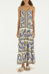 VESTIDO LONGO JARDIM CHINTZ LENÇO 343126 FARM RIO