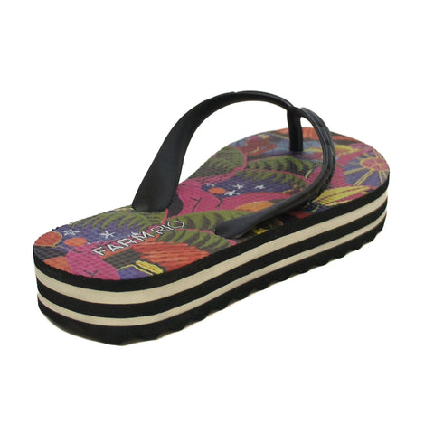 CHINELO DE DEDO FARM PRETO ESTAMPADO J 10060 0022 0003 FARM SHOES