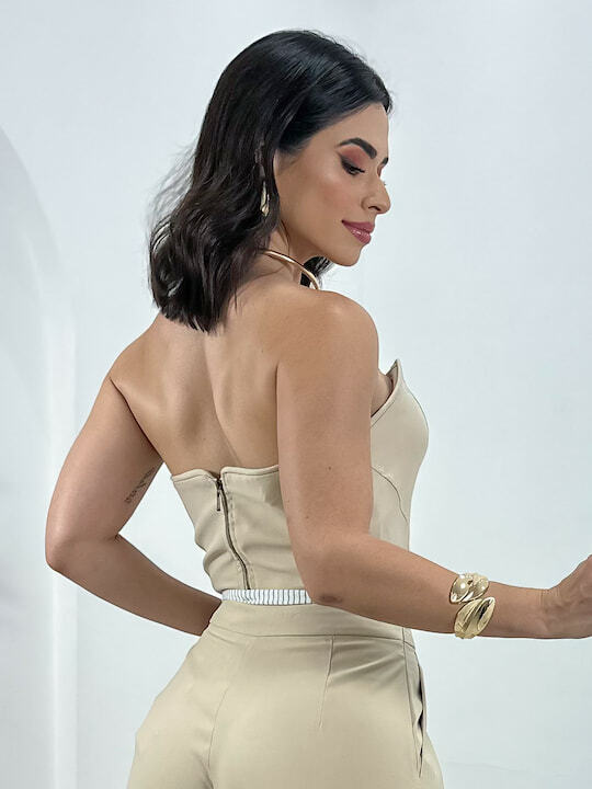 Detalhe alfaiate e acabamento blusa corselete Berlim 373102 Skenn