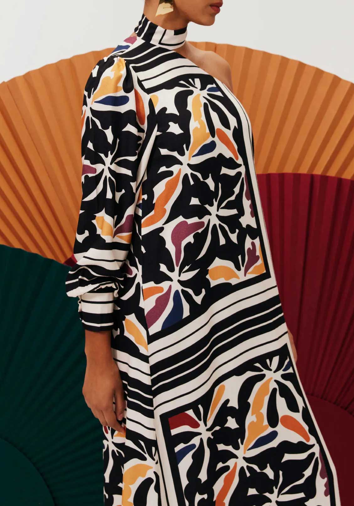 VESTIDO LONGO OMBRO GOLINHA 102328 CACAY Imagem secundária do produto