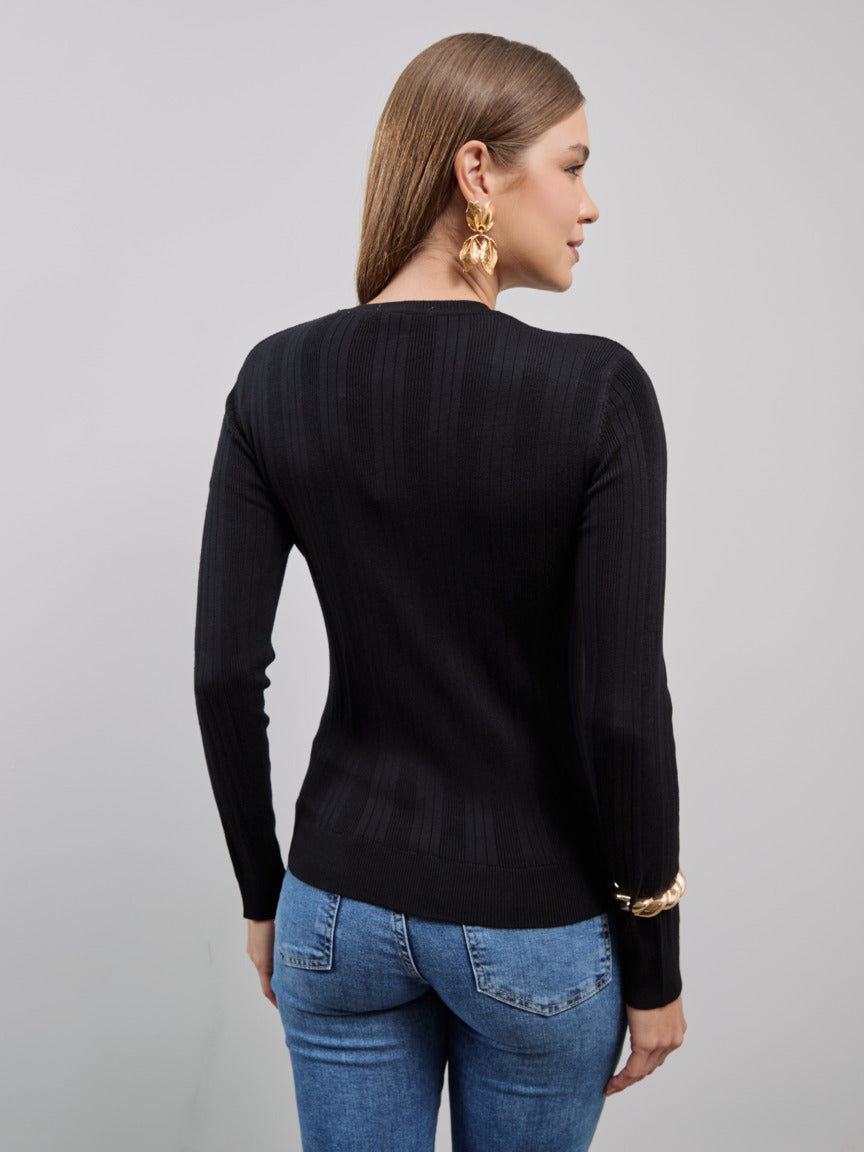 BLUSA TRICOT GOLA CARECA 331027 SKENN Imagem secundária do produto