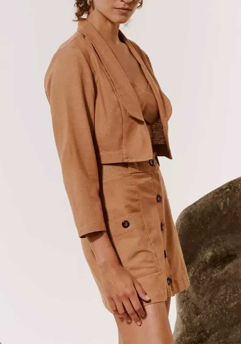 BLAZER CROPPED LISO 101799 CACAY Imagem secundária do produto