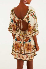 VESTIDO CURTO JARDIM MAJESTOSO 346733 FARM RIO