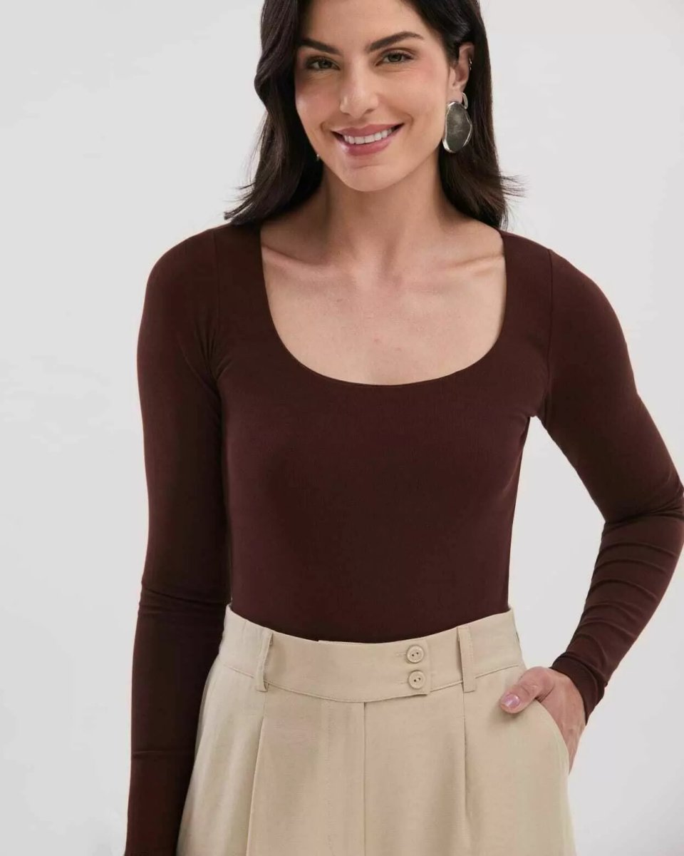 Body Feminino Coqueta ref. BODY ML - VintedoisK Imagem principal do produto