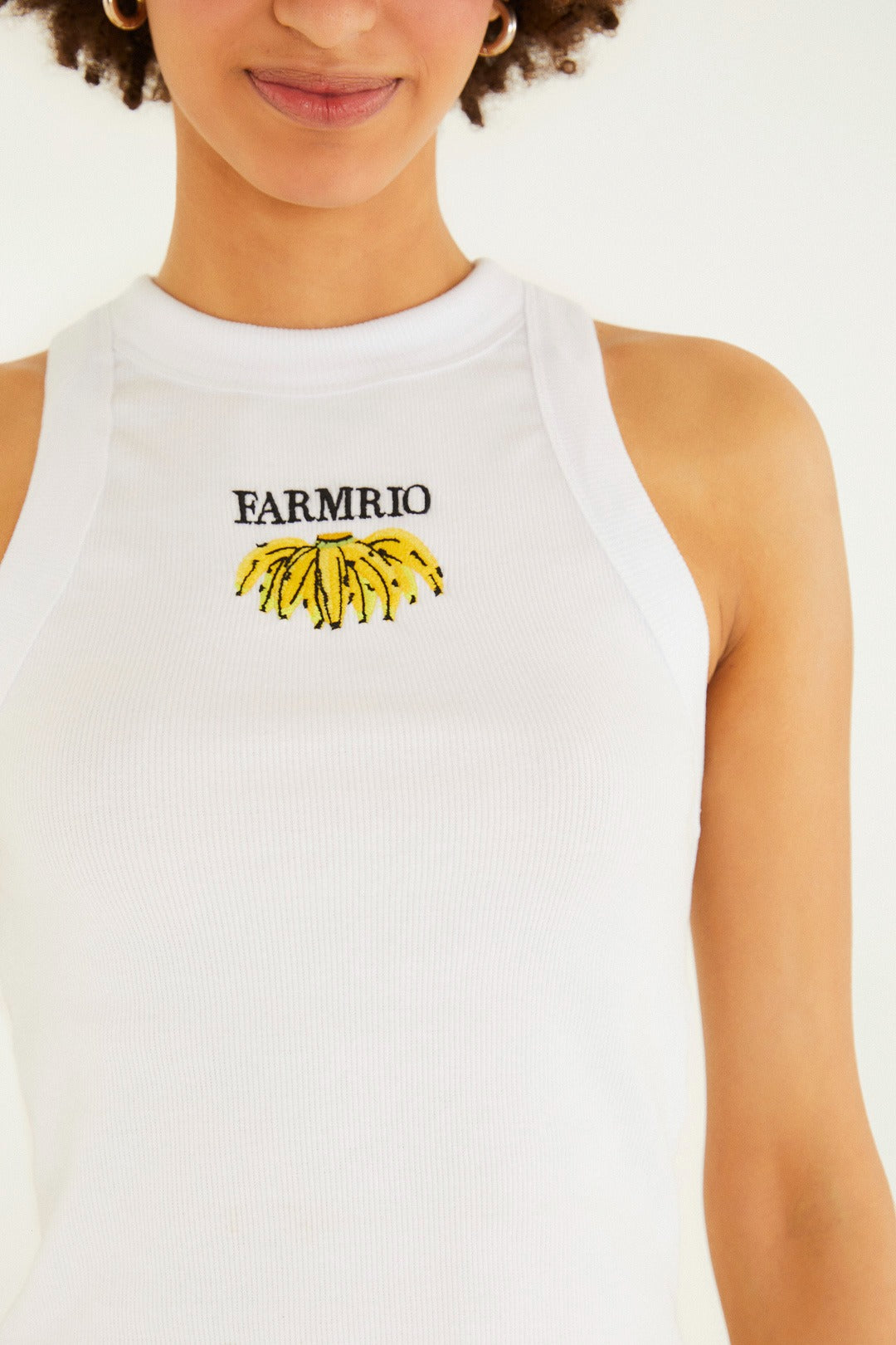 BLUSA REGATA CROPPED BORDADA 359547 FARM RIO Imagem secundária do produto