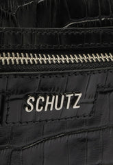 BOLSA TIRACOLO COURO PRETA CROCO S 50010 0622 0001 SCHUTZ
