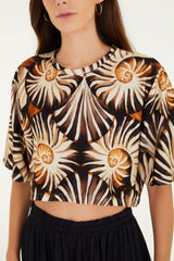 BLUSA T-SHIRT CROPPED MAR DE CONCHA 346476 FARM RIO