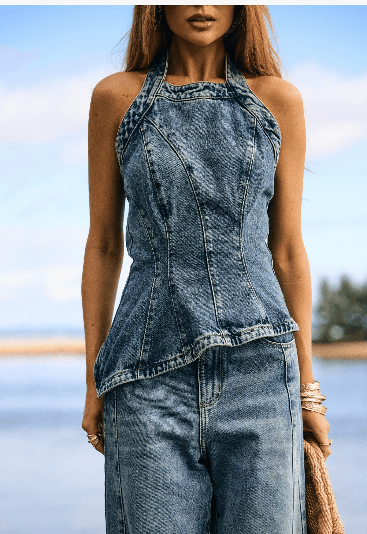 Blusa Feminina Alcance ref. JEANS EVASE - VintedoisK Imagem principal do produto