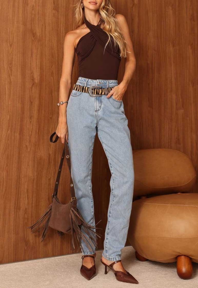 Calça Feminina ALCANCE ref. JEANS MOM - VintedoisK