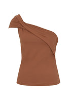 Look completo blusa ombro drapeados SKENN feminina
