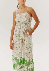 VESTIDO MIDI AREIA ESTAMP BOLSO 101150 CACAY