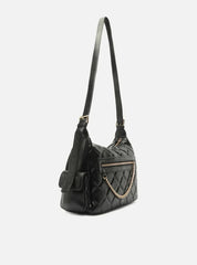 BOLSA TIRACOLO PRETA MÉDIA MATELASSÊ BOLSOS A 57100 2601 0001 AREZZO