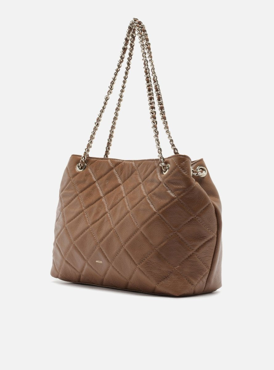BOLSA TOTE MARROM COURO MATELASSÊ MÉDIA A 50024 0411 0012 AREZZO Imagem secundária do produto