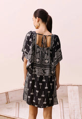 VESTIDO CURTO MANGA LENÇO 105798 CACAY