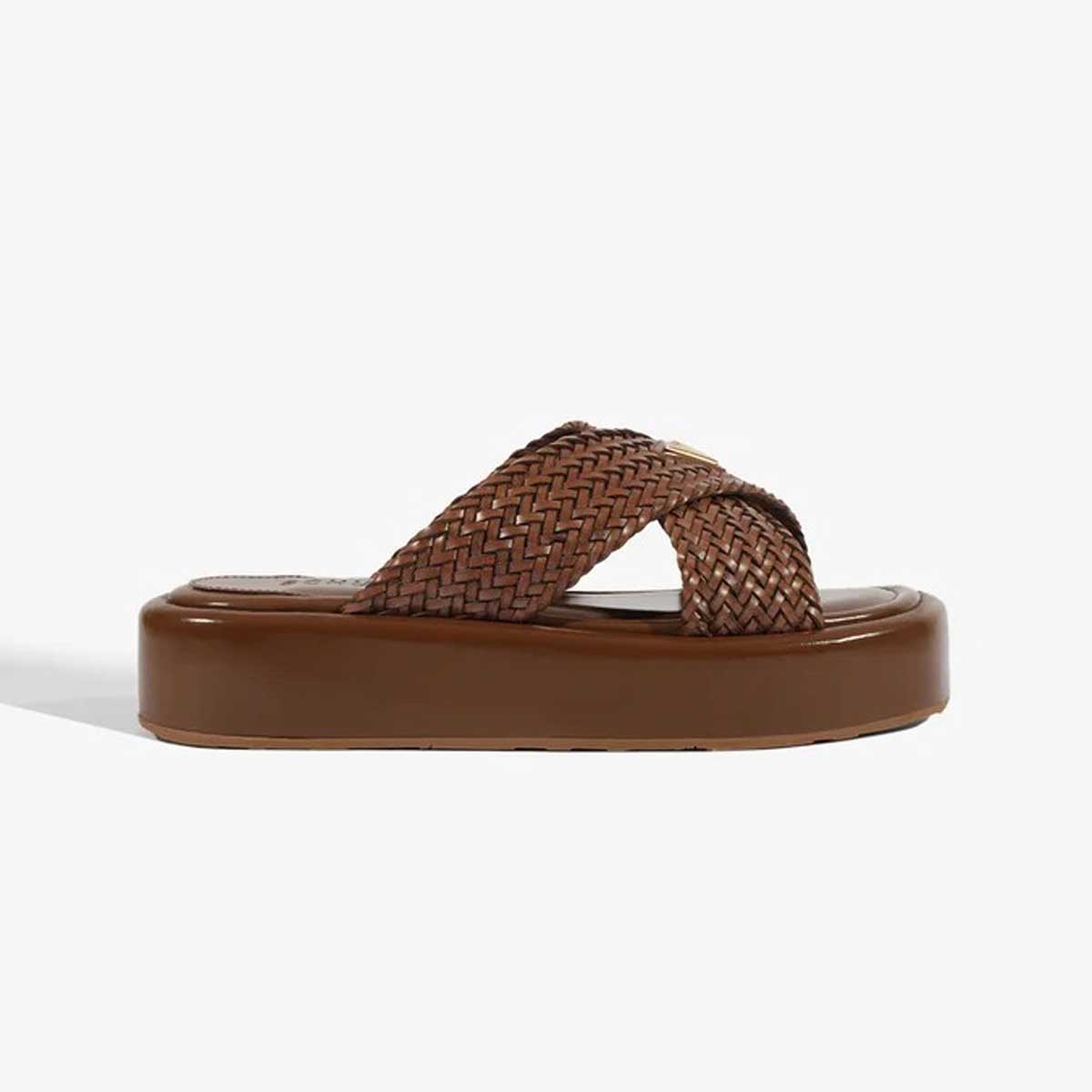 PAPETE VIENA PLATAFORMA X MARROM S 21869 0103 0002 SCHUTZ