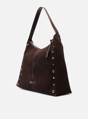 BOLSA HOBO MARROM ACAMURÇADA GRANDE REBITES A 50011 0961 0003 AREZZO