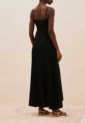 VESTIDO LONGO TRANSPASSE BABADO 103804 CACAY