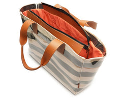 BOLSA SHOPPING GRANDE LISTRAS VINIL PRETA C 50012 1916 0001 ANACAPRI