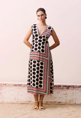 VESTIDO DECOTE V AMARRAÇÕES 105291 CACAY