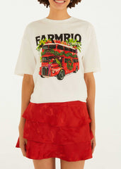 BLUSA T-SHIRT MEDIA ONIBUS LONDRES 354938 FARM RIO
