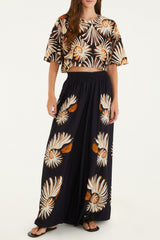 BLUSA T-SHIRT CROPPED MAR DE CONCHA 346476 FARM RIO