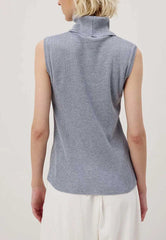 BLUSA REGATINHA GOLA ALTA TRICOT 105166 CACAY