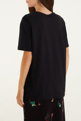 BLUSA T-SHIRT MEDIA DRINK PINTADO 348413 FARM RIO