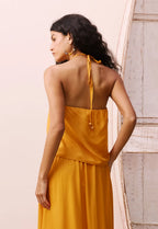 Blusa cropped Cacay com detalhe de argola, vista costas