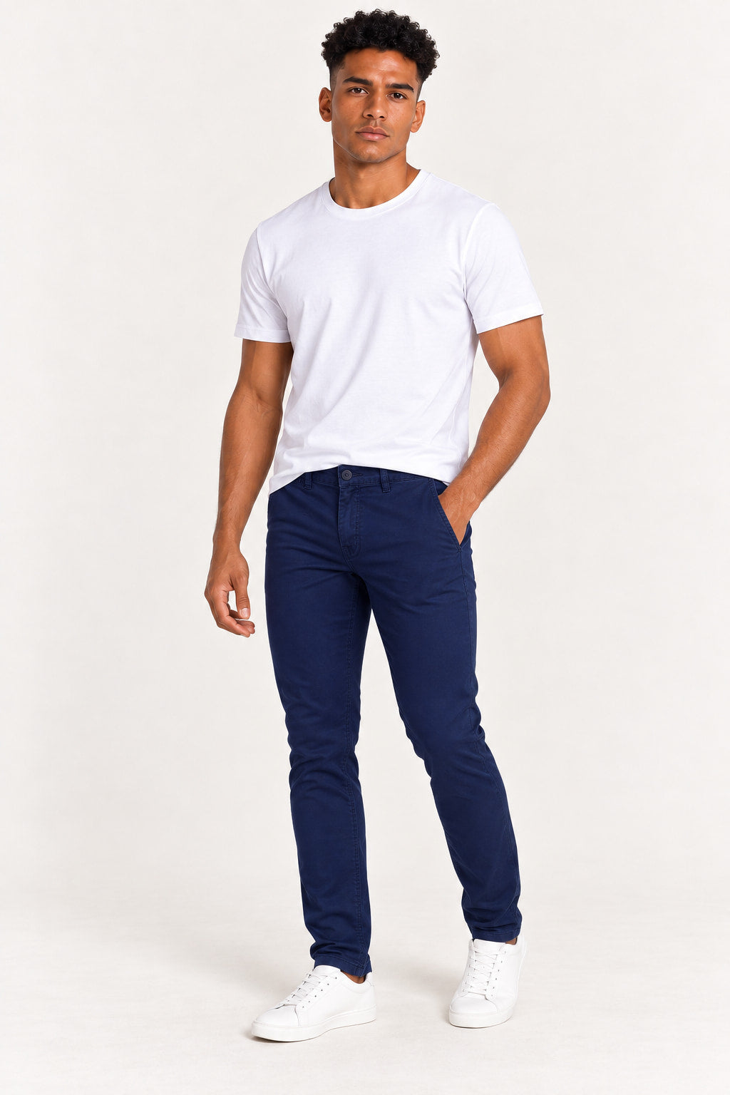 CALCA MASC CHINO DE SARJA BARRA NORMAL 0104167 REVANCHE