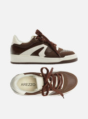 TÊNIS MARROM MULTIMATERIAL SOLADO EMBORRACHADO A 12804 0050 0004 AREZZO