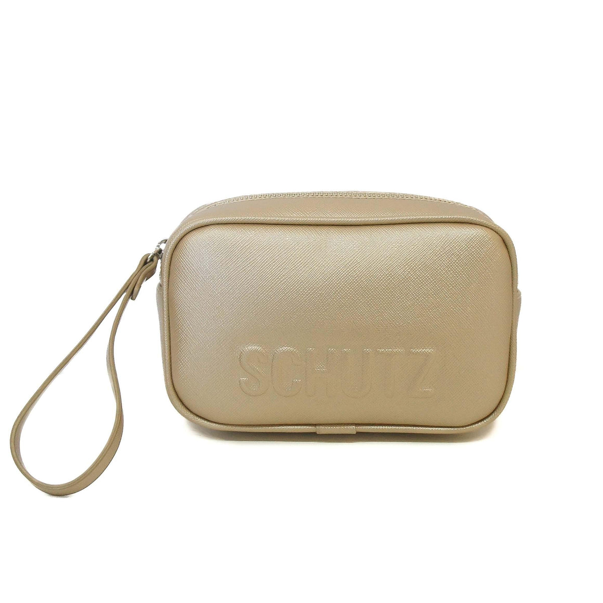 BOLSA CLUTCH DOURADA LOGO S 50015 0764 0004 SCHUTZ - Vintedoisk