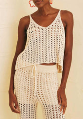 Blusa Regata Estilo Croche Lisa 103217 Cacay