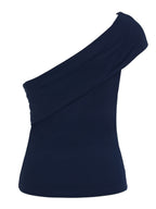 Blusa ombro drapeados SKENN, vista costas mostrando drapeado das costas
