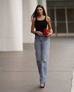 Calça Feminina Alcance ref. JEANS RETA - VintedoisK