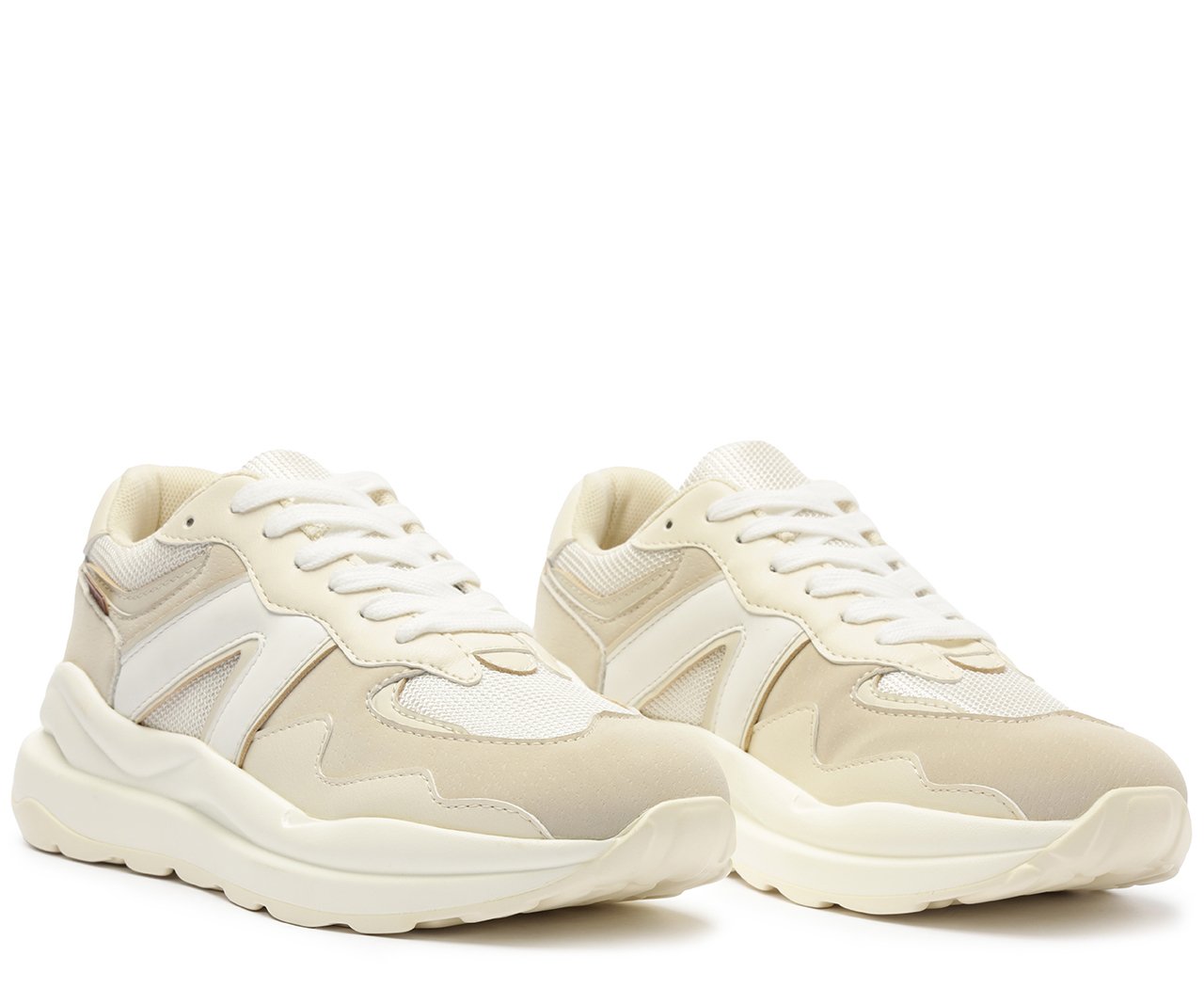 TÊNIS SPORTY MIA BRANCO E BEGE C 30675 0001 0007 ANACAPRI Imagem secundária do produto