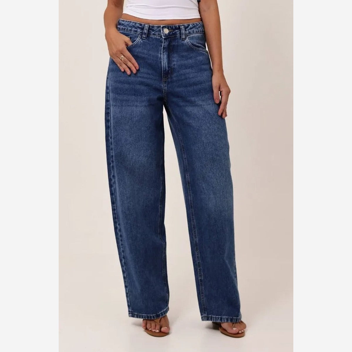 CALÇA JEANS BAGGY BARRA NORMAL CAFEM00444 REVANCHE Imagem principal do produto