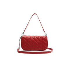 BOLSA TIRACOLO MÉDIA MATELASSÊ TRIANGULAR VERMELHA C 50036 0006 0004 ANACAPRI