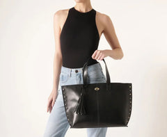 BOLSA SHOPPING GRANDE TACHAS PRETA C 50016 1980 0003 ANACAPRI
