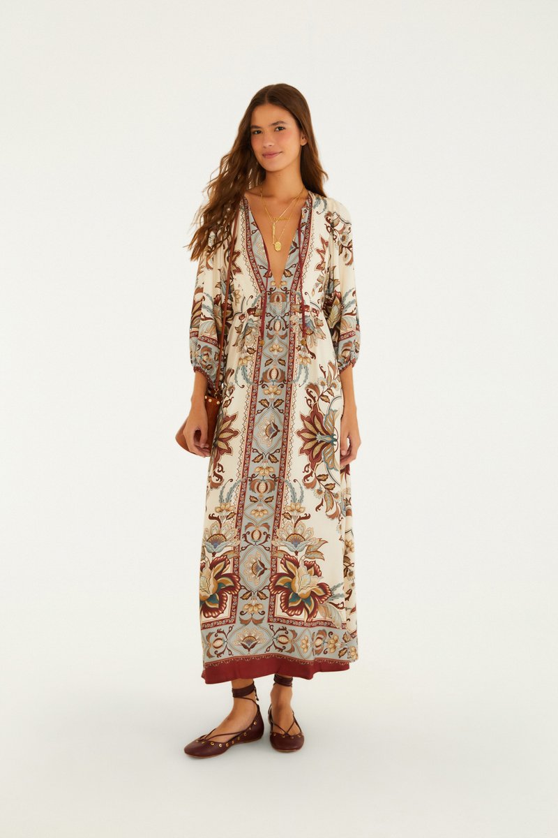 VESTIDO LONGO JARDIM MAJESTOSO 361153 FARM RIO Imagem secundária do produto