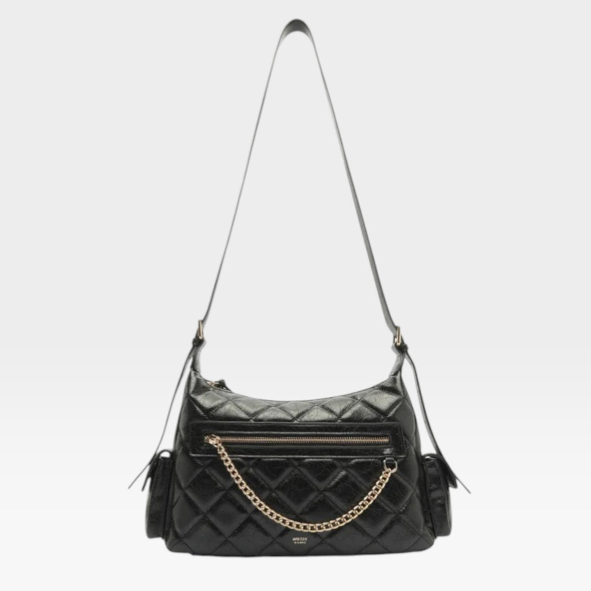 BOLSA TIRACOLO PRETA MÉDIA MATELASSÊ BOLSOS A 57100 2601 0001 AREZZO