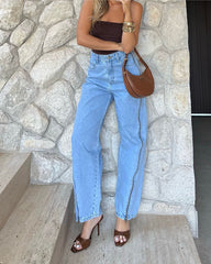 CALÇA JEANS BALLOON ZIP 10042001 ALCANCE