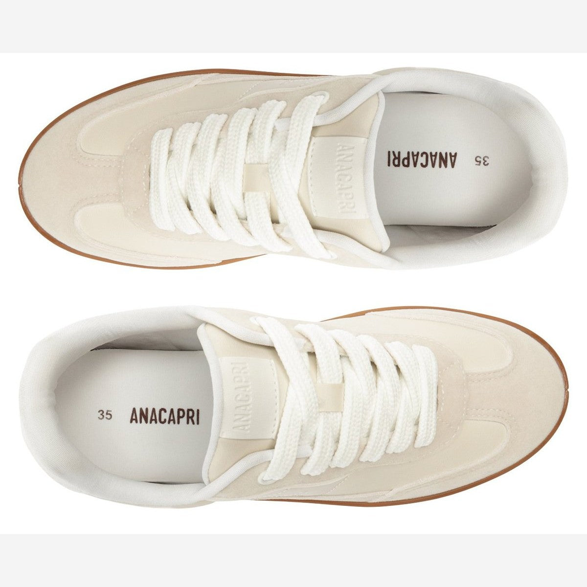TÊNIS LUA SOLA ALTA RECORTES SUEDE BRANCO OFF C 30704 0006 0004 ANACAPRI