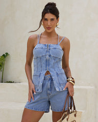 BLUSA TOP CORSET IVORY CLARO 9979 ALCANCE