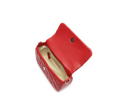 BOLSA TIRACOLO MÉDIA MATELASSÊ TRIANGULAR VERMELHA C 50036 0006 0004 ANACAPRI