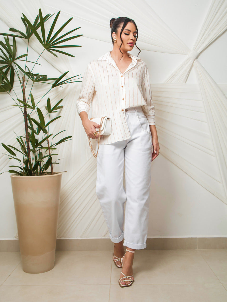 Calça Feminina SKENN ref. JEANS BAGGY - VintedoisK Imagem principal do produto