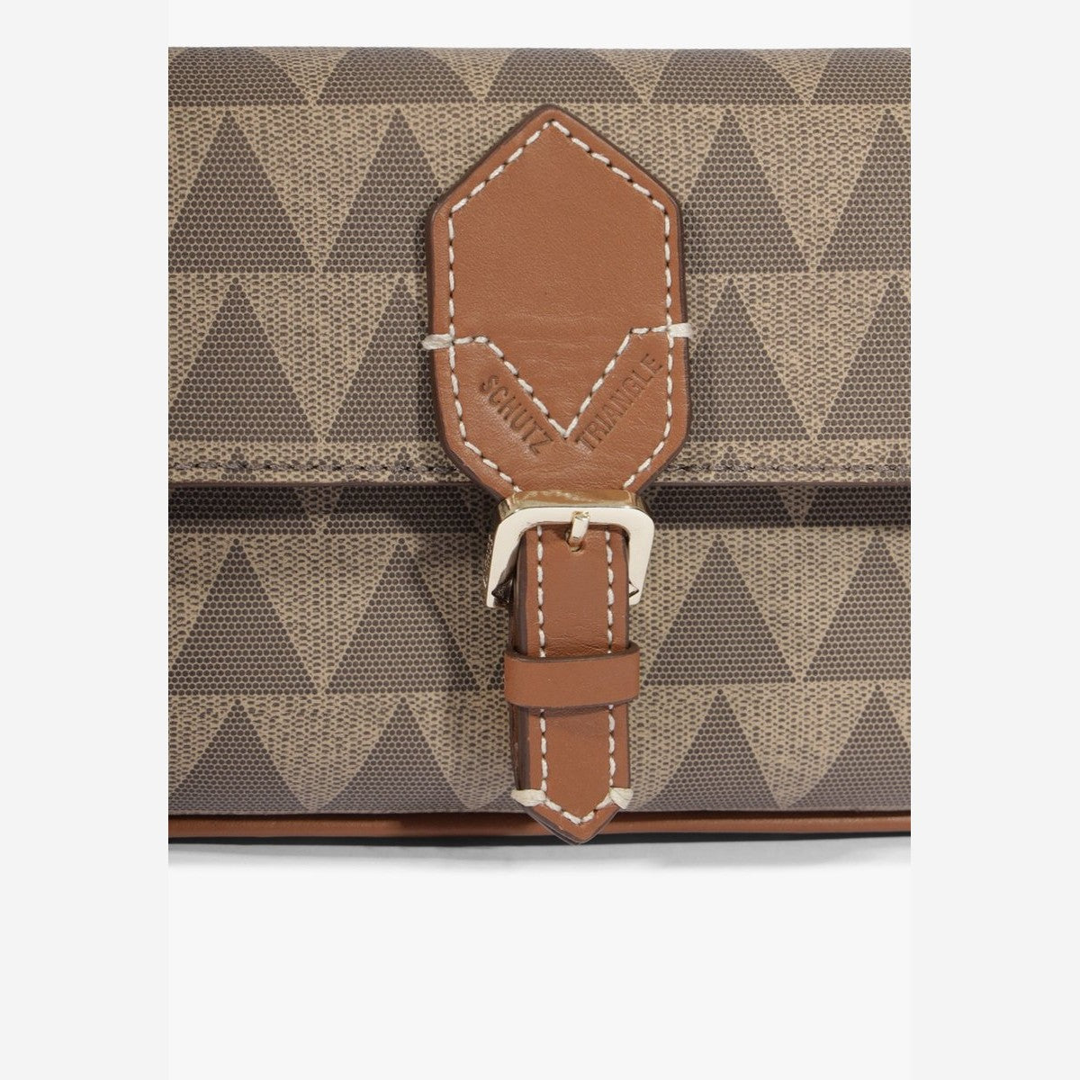 BOLSA TIRACOLO MARROM TRIANGLE SELA S 50018 3169 0001 SCHUTZ